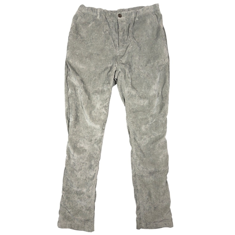 Commando Pants Mens L Corduroy Green Stretch Mesh Lined Button Fly Trousers